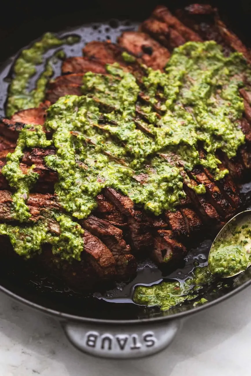 Grilled Flank Steak With Chimichurri