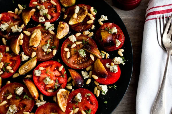 Grilled Fresh Figs And Blue Cheese