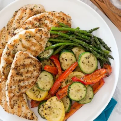 Grilled Garlic And Herb Chicken And Veggies