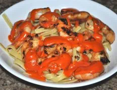 Grilled Garlic Shrimp With Romesco Sauce