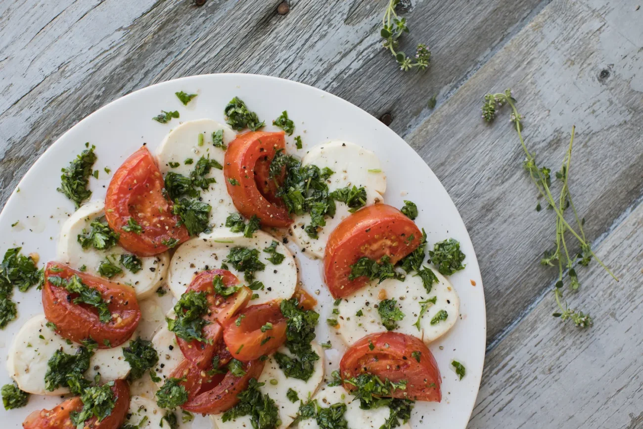 Grilled Gremolada Tomatoes