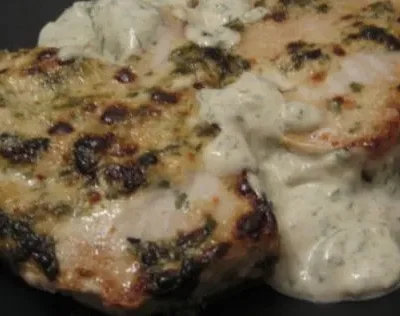 Grilled Halibut With Cilantro Cream