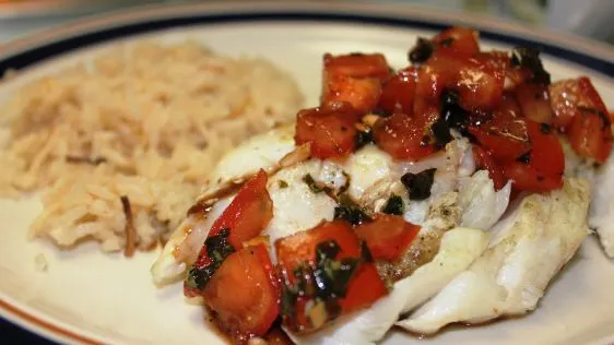 Grilled Halibut With Tomato- Basil Salsa