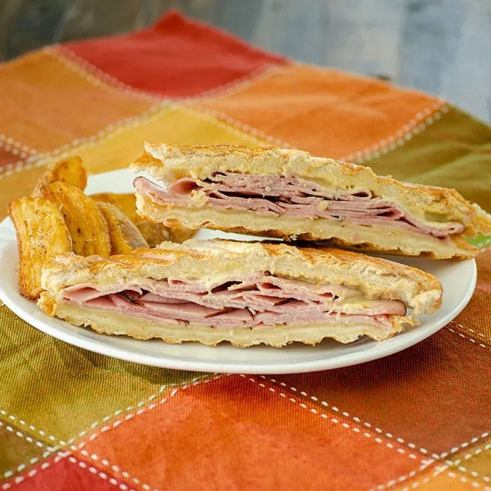 Grilled Ham And Mixed Cheese Sandwich