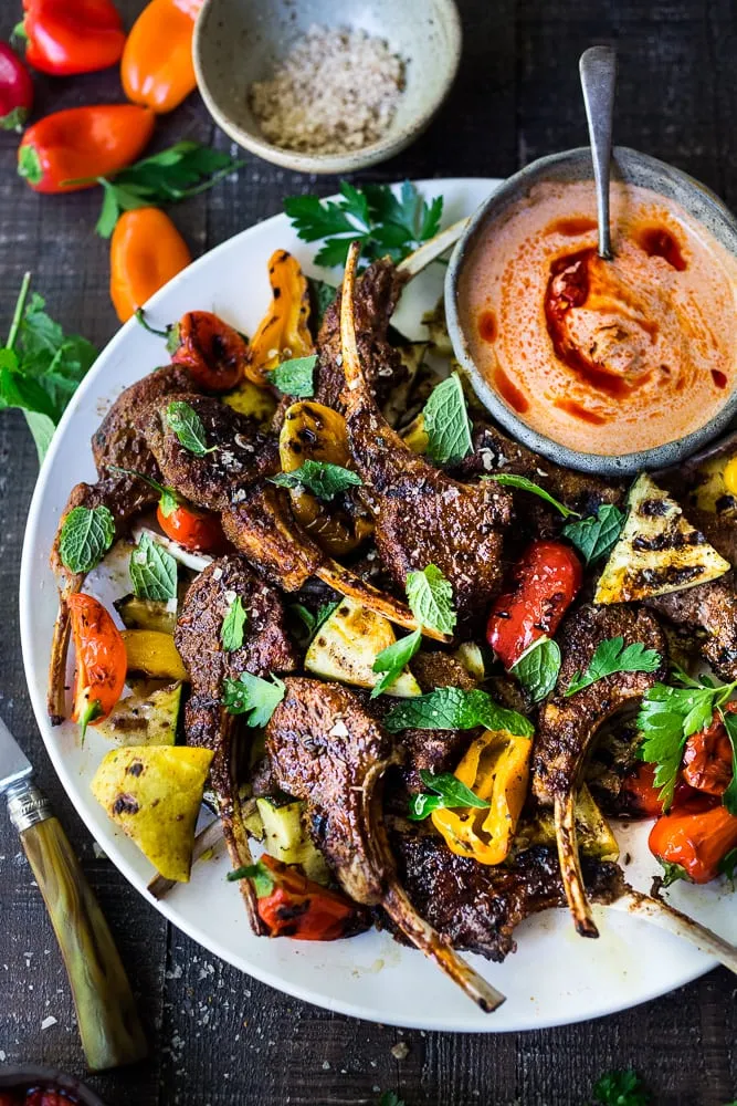 Grilled Harissa Lamb Chops