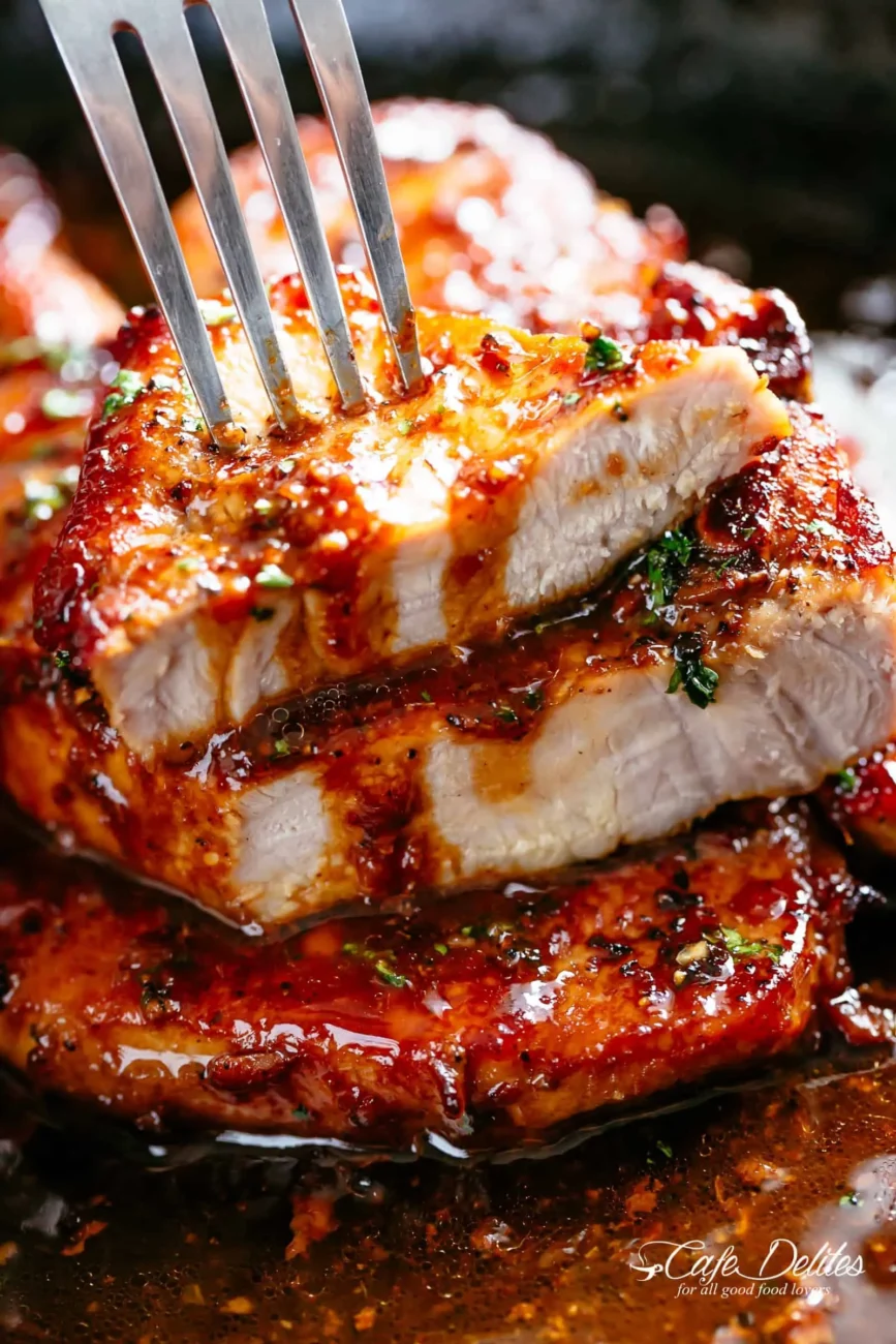 Grilled Honey Garlic Pork Chops