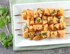 Grilled Honey Mint Cantaloupe