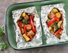 Grilled Italian Sausage Veggies In Foil