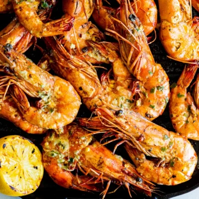 Grilled King Prawns With Lemon