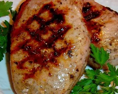 Grilled Lemon Herb Pork Chops