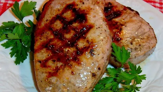 Grilled Lemon Herb Pork Chops