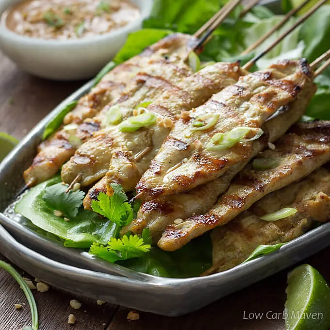 Grilled Low Carb Chicken Satay