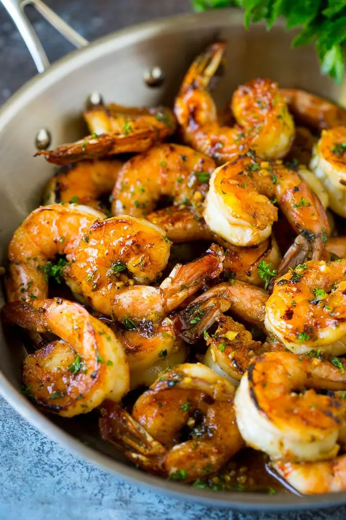 Grilled Marinated Prawns With