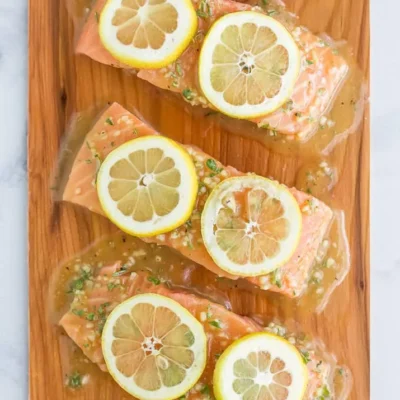 Grilled Mediterranean Cedar Plank Salmon