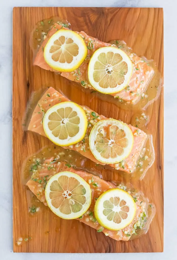 Grilled Mediterranean Cedar Plank Salmon