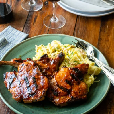 Grilled Pork Chops With Honey Glaze