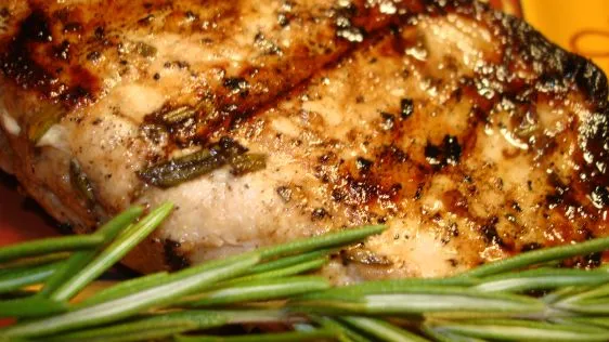 Grilled Rosemary Garlic Pork Chops