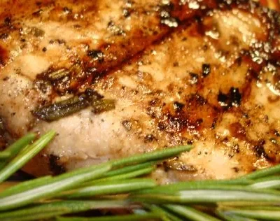 Grilled Rosemary Garlic Pork Chops