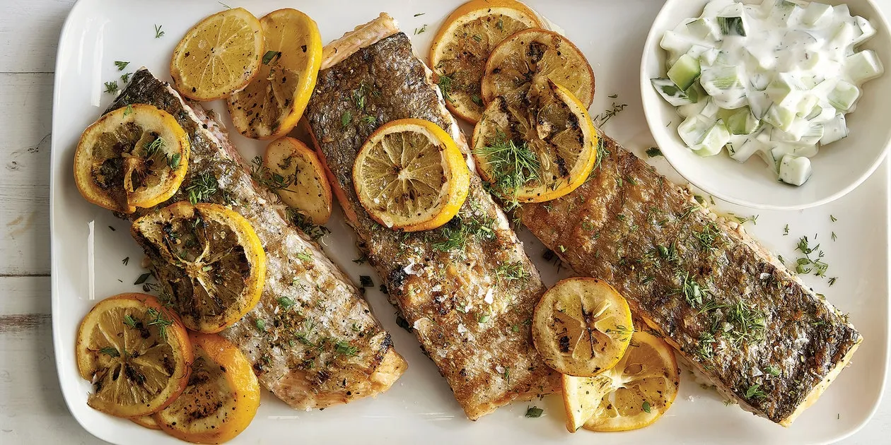 Grilled Salmon Fillets With Creamy