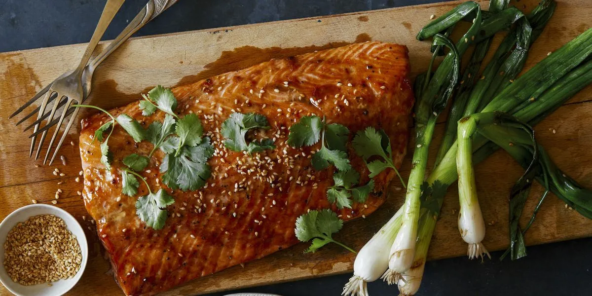 Grilled Salmon With Chinese Barbecue Sauce