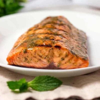 Grilled Salmon With Honey Mustard Glaze - Perfect For Bbq Season