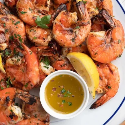 Grilled Shrimp Scampi Skewers