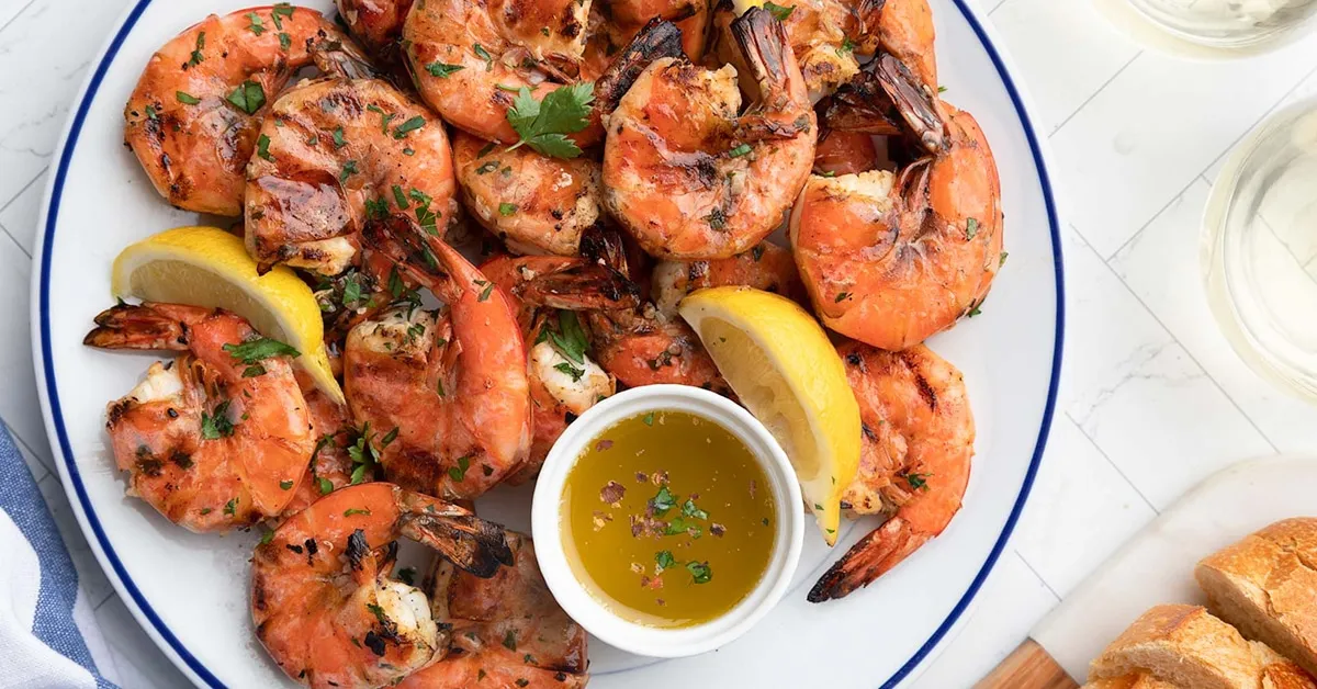 Grilled Shrimp Scampi Skewers