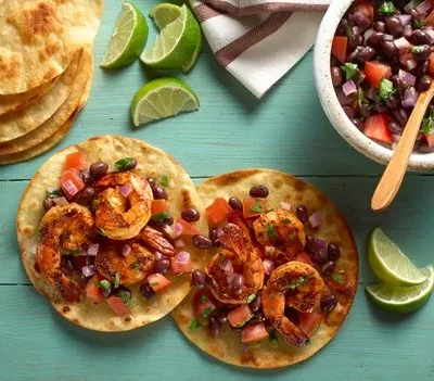 Grilled Shrimp Tostadas