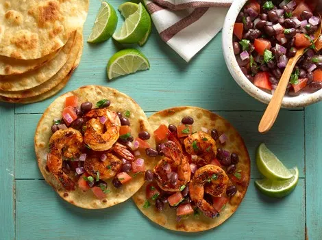 Grilled Shrimp Tostadas