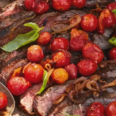 Grilled Steak With Tomatoes