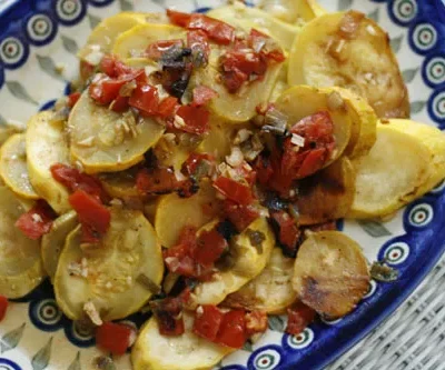 Grilled Summer Squash And Tomatoes With