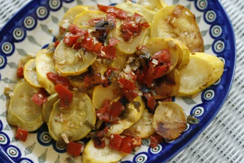 Grilled Summer Squash And Tomatoes With