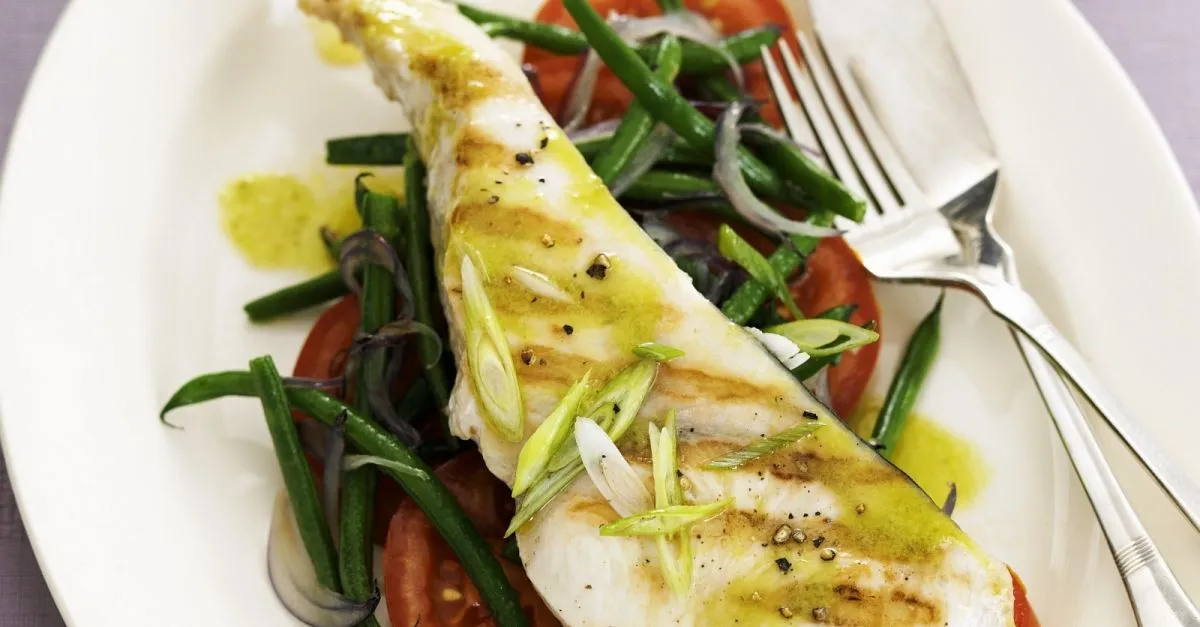 Grilled Swordfish, Green Beans And