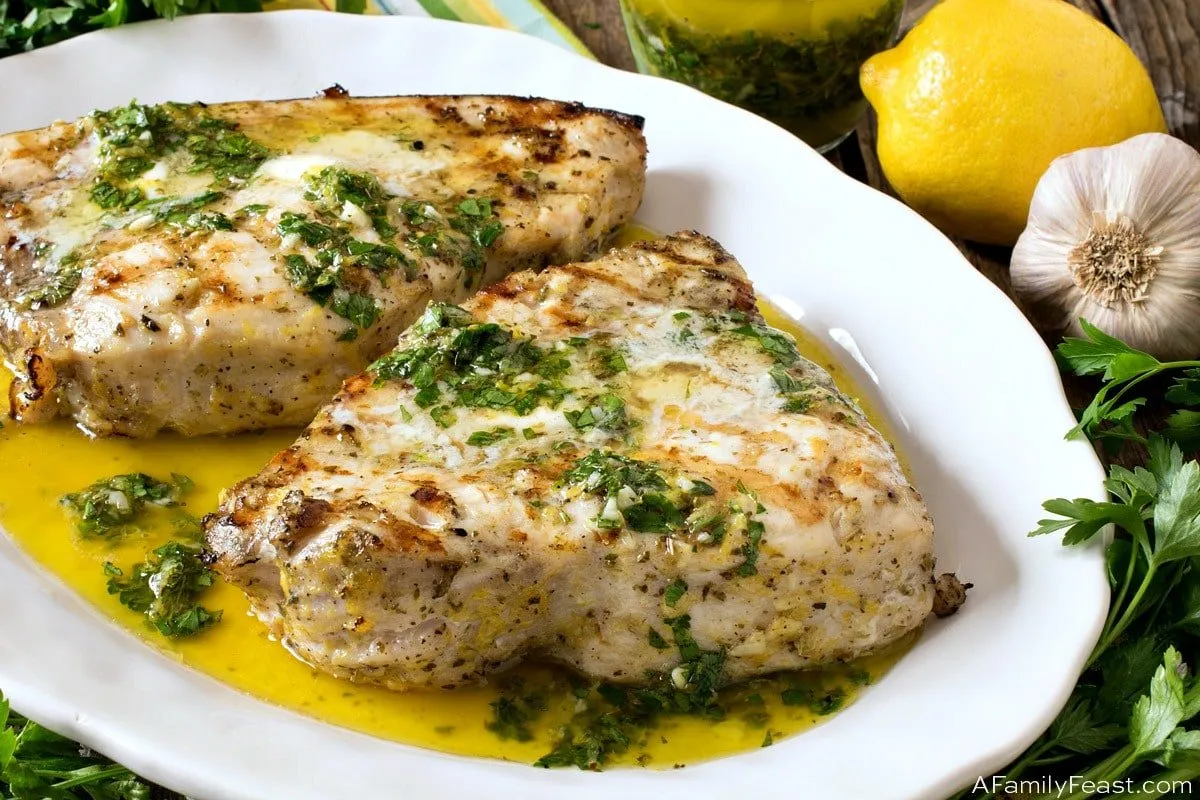 Grilled Swordfish Sicilian Style