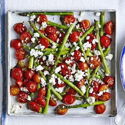 Grilled Tomatoes And Asparagus With