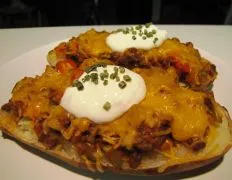 Ground Beef And Salsa Stuffed Potatoes