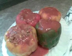 Ground Beef & Bacon Stuffed Bell Peppers