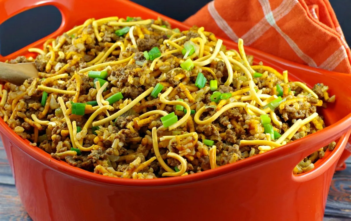 Ground Beef Chow Mein Casserole