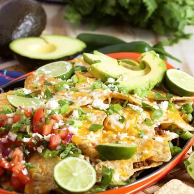 Ground Beef Nachos Platter