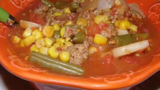 Ground Turkey And Veggie Soup