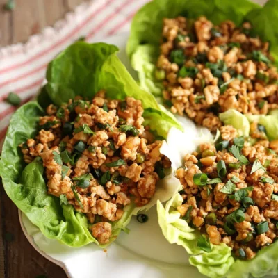 Ground Turkey Lettuce Wraps