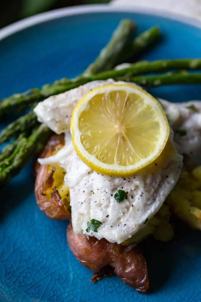 Halibut With Bright Lemon Cream Sauce