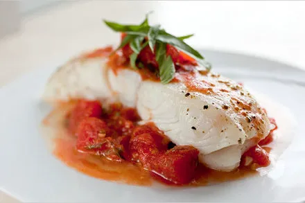 Halibut With Capers, Tomatoes, And