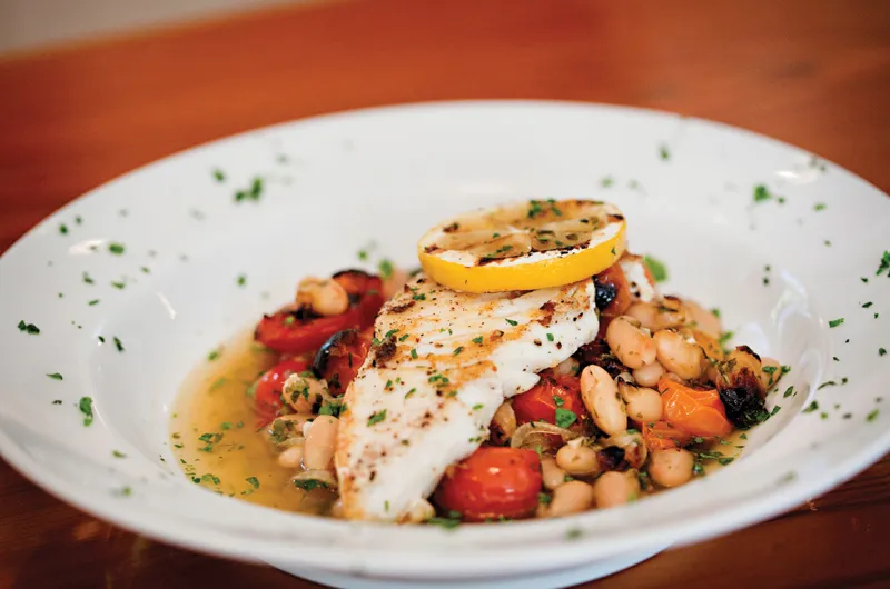 Halibut With White Beans In Tomato