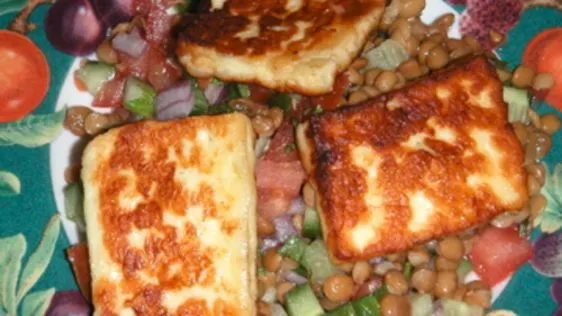 Halloumi And Lentil Salad