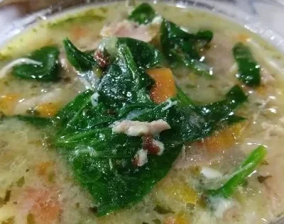 Ham And Bean Soup With Spinach