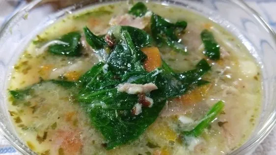 Ham And Bean Soup With Spinach