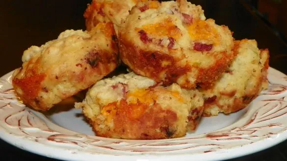 Ham And Cheddar Muffins