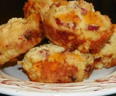 Ham And Cheddar Muffins