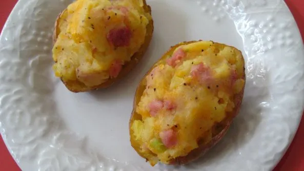 Ham And Cheese Stuffed Potatoes